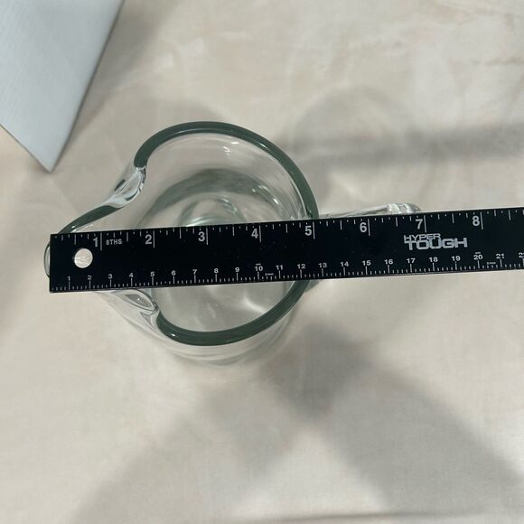 Thick Walls Wavy Glass Water Pitcher. - Picture 9 of 11